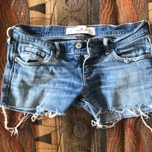 Hollister distressed cut off shorts